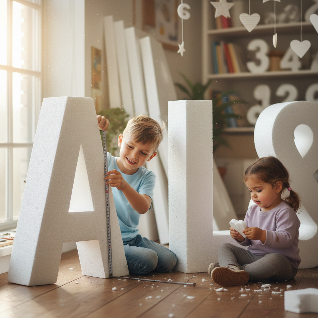 Guía paso a paso para diseñar tus letras XXL. Elige tamaño, tipografía y acabados como luces LED o imitación madera. ¡Personalización total aquí!