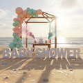 Frase «Baby Shower» enlazada con tipografía tierna para celebraciones.