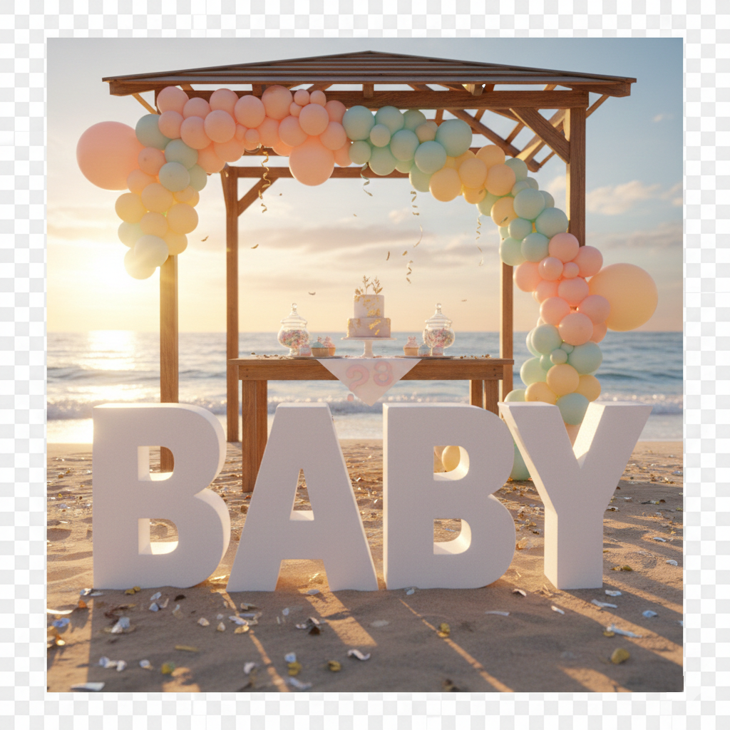 Pack Letras Gigantes “Baby Shower” + Figuras Decorativas