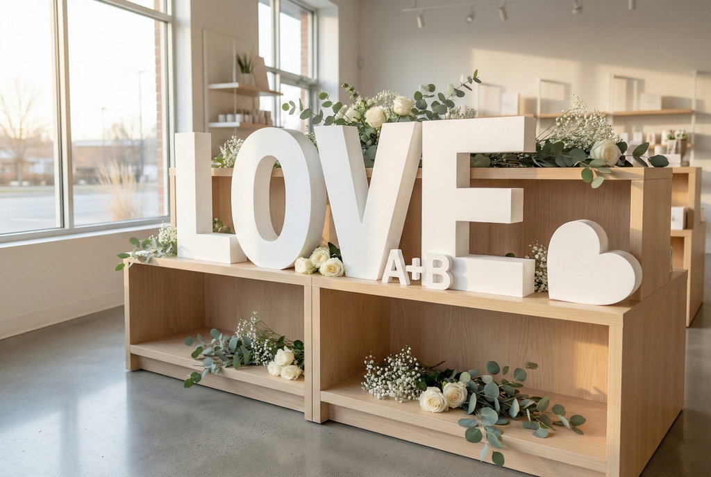Letras grandes «BLACK FRIDAY» personalizadas para campañas comerciales.