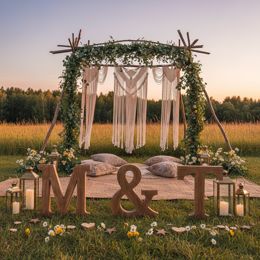 Iniciales gigantes para photocall de eventos corporativos y bodas. 