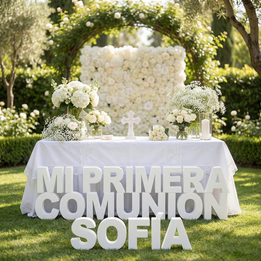 Letras de corcho blanco para comunión económicas y de alta calidad.