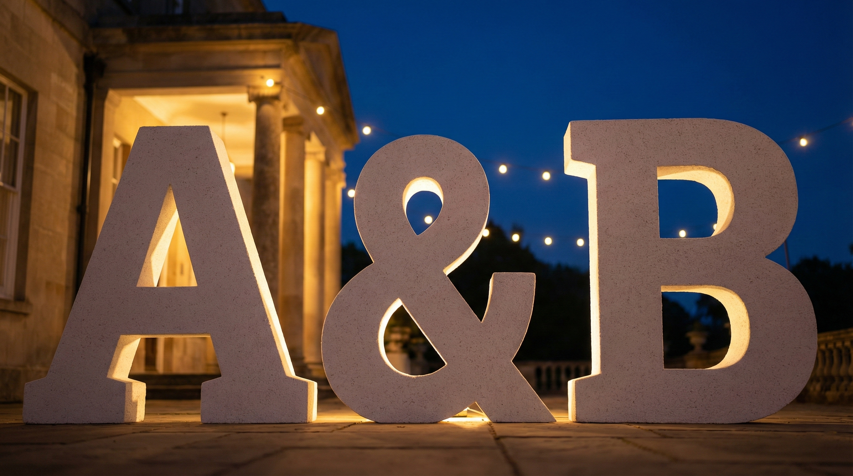 Letras gigantes personalizadas en porexpán de alta densidad para eventos.