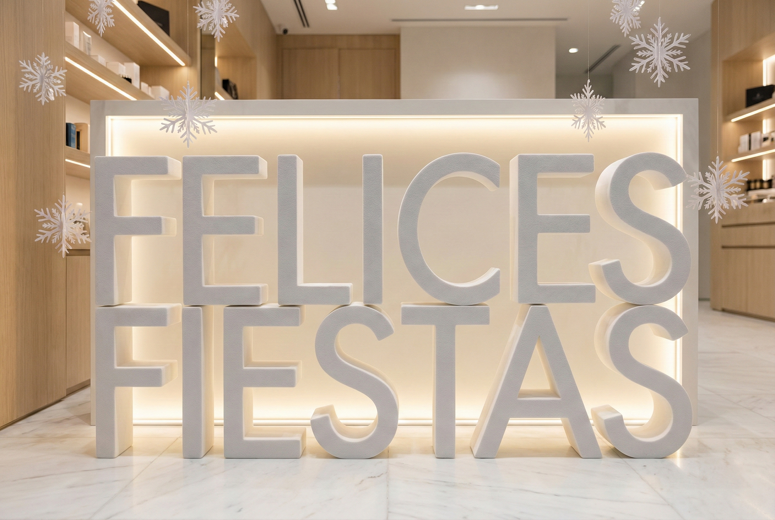 Números de 1 metro de altura para anunciar descuentos y promociones en tiendas.
