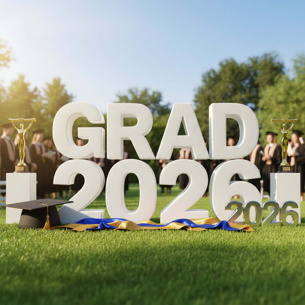 Réplica en miniatura del año de graduación como recuerdo decorativo.